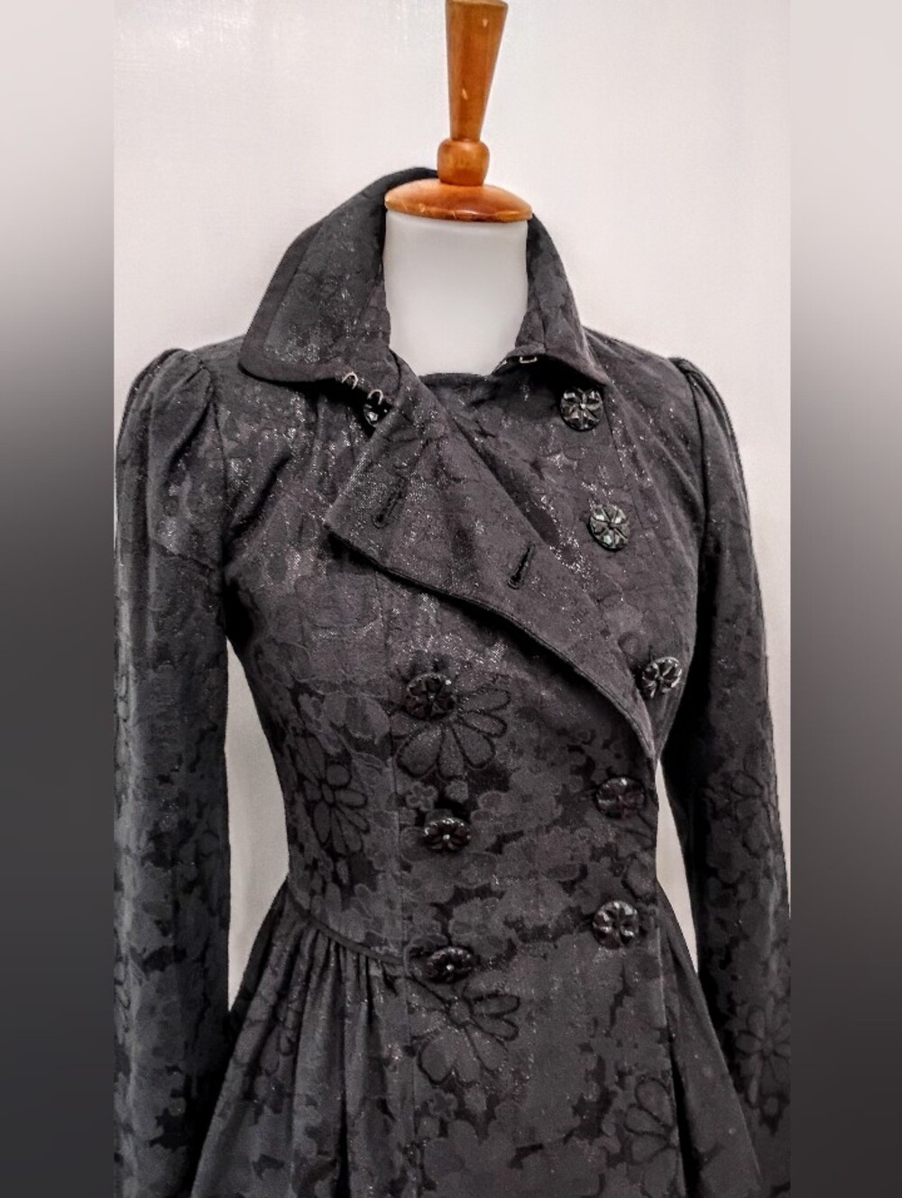 BETSEY JOHNSON BROCADE RETRO DOUBLE BREASTED JACKET - Picture 10 of 11